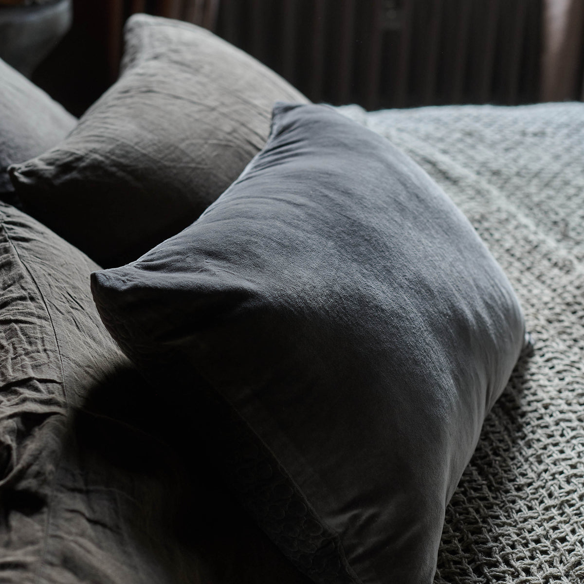 Wilson Grey Velvet Cushion