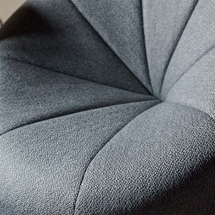 Grey fabric occasional chair.