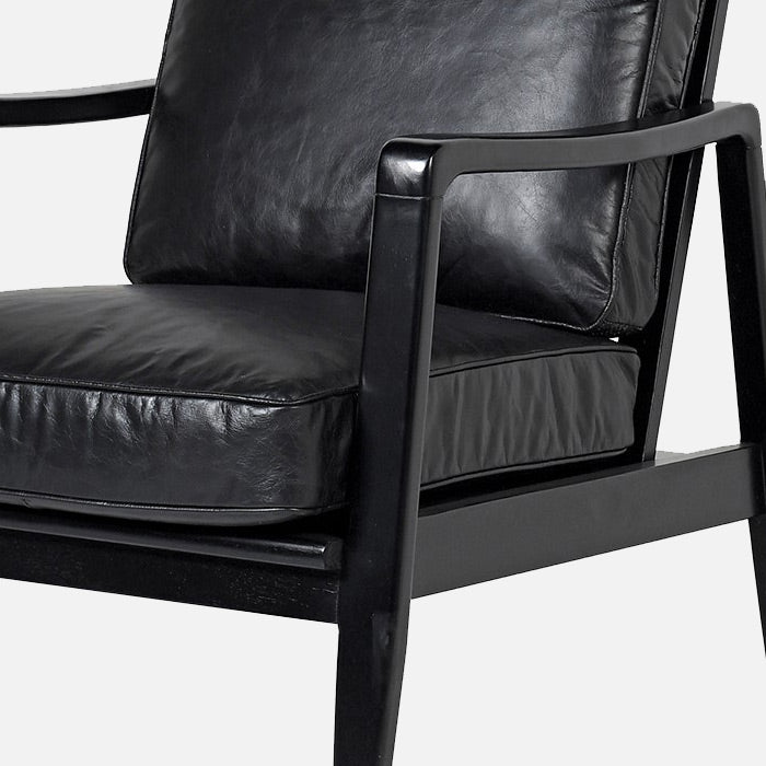 Black leather lounge chair new arrivals