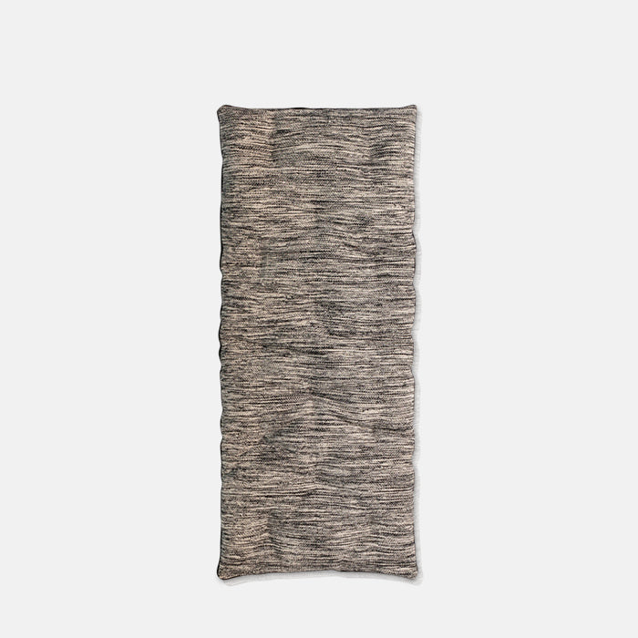 Cotton headboard cushion in woven grey.